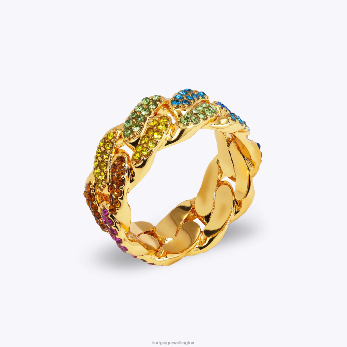 Kurt Geiger NZ - Kurt Geiger Multi/Other London Rainbow Chain Ring PZ2X251