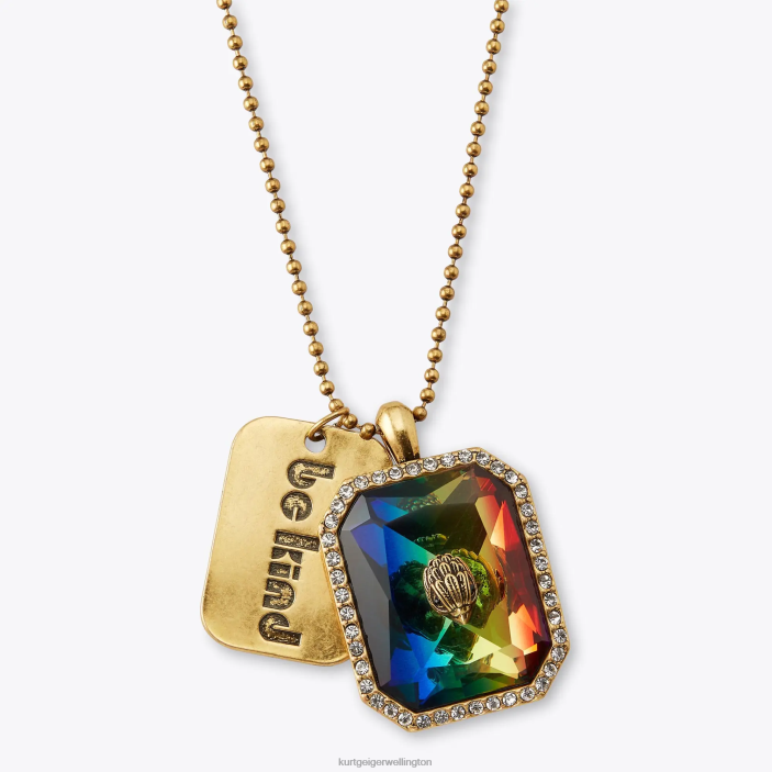 Kurt Geiger NZ - Kurt Geiger Multi/Other London Rainbow Gemstone Necklace PZ2X203