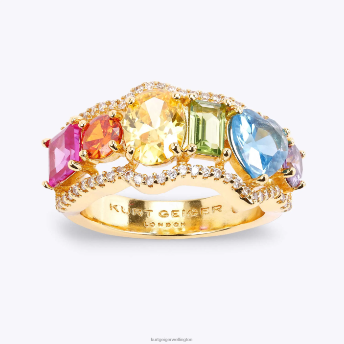 Kurt Geiger NZ - Kurt Geiger Multi/Other London Rainbow Mix Ring PZ2X250