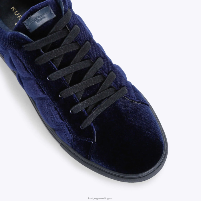 Kurt Geiger NZ - Kurt Geiger Navy London Laney Velvet Quilt PZ2X607
