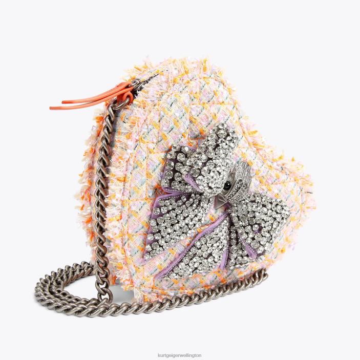 Kurt Geiger NZ - Kurt Geiger Orange London Bow Heart Crossbody PZ2X258