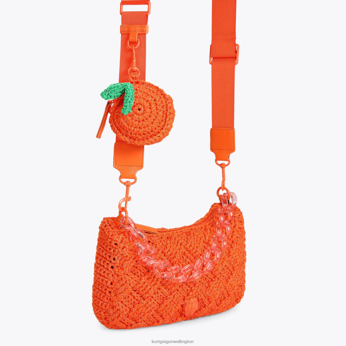 Kurt Geiger NZ - Kurt Geiger Orange London Crochet Multi Crossbody PZ2X472