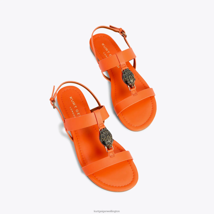 Kurt Geiger NZ - Kurt Geiger Orange London Hampton Flat Sandal PZ2X285