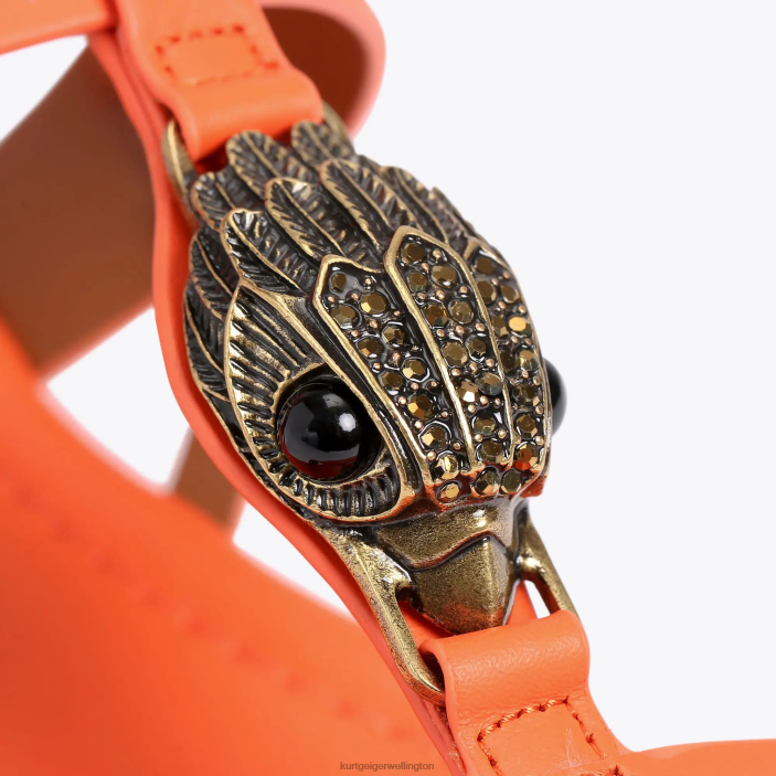 Kurt Geiger NZ - Kurt Geiger Orange London Hampton Flat Sandal PZ2X285
