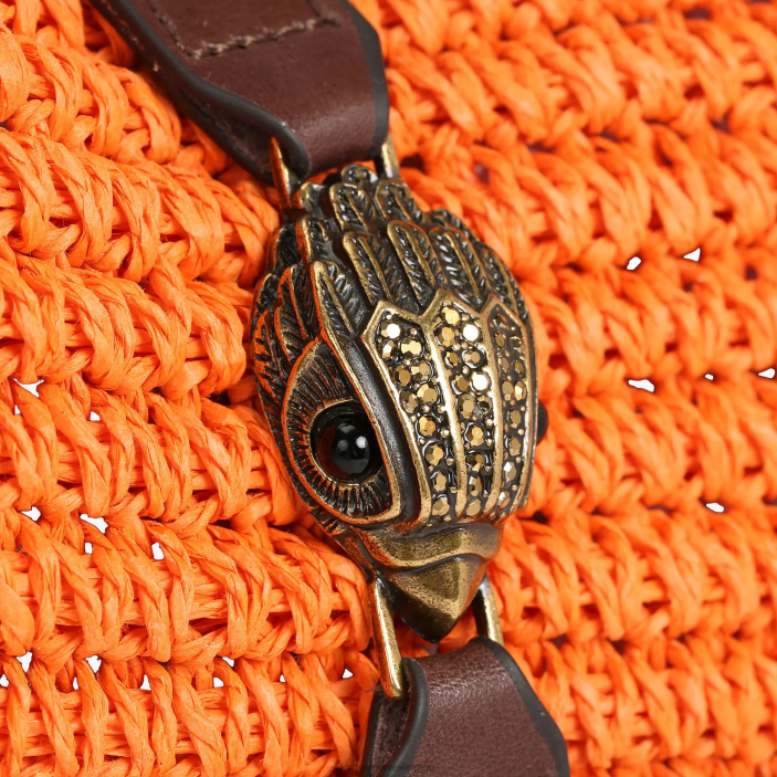 Kurt Geiger NZ - Kurt Geiger Orange London Hampton Raffia Tote PZ2X458