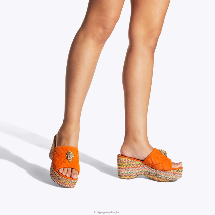 Kurt Geiger NZ - Kurt Geiger Orange London Kensington Wedge Mule PZ2X287