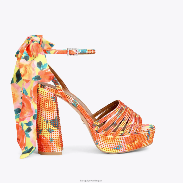Kurt Geiger NZ - Kurt Geiger Orange London Pierra Ankle Tie Platform PZ2X288