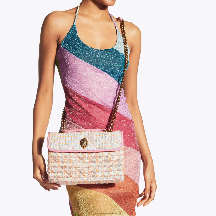 Kurt Geiger NZ - Kurt Geiger Orange London Tweed Kensington Bag PZ2X9