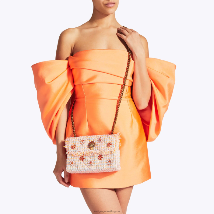 Kurt Geiger NZ - Kurt Geiger Orange London Tweed Medium Kensington Bag PZ2X11