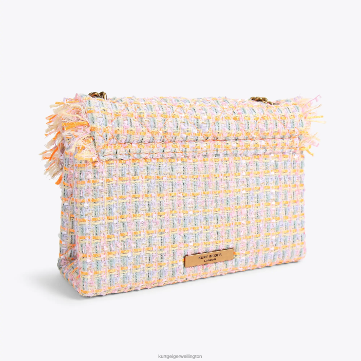Kurt Geiger NZ - Kurt Geiger Orange London Tweed Medium Kensington Bag PZ2X11