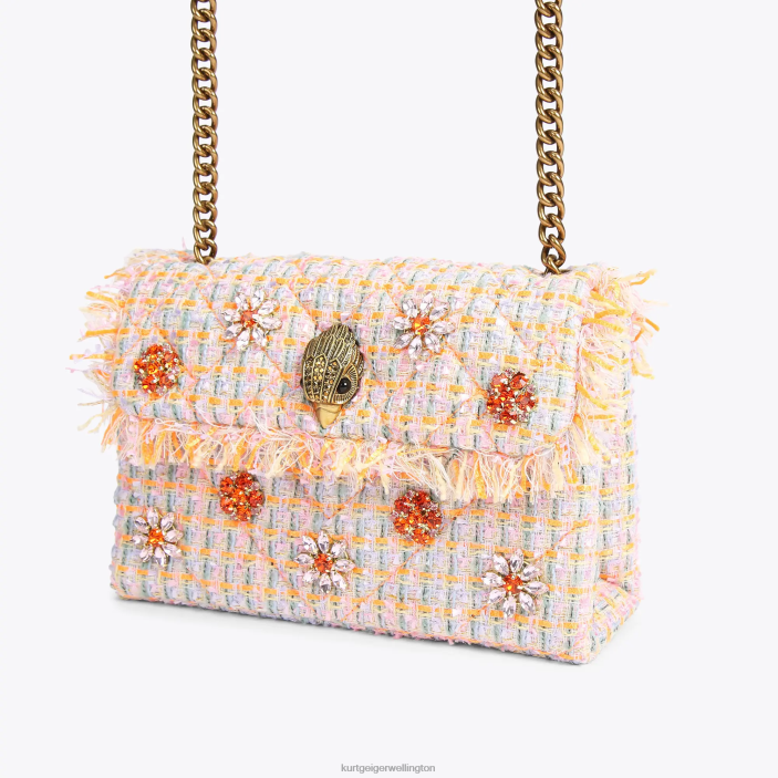 Kurt Geiger NZ - Kurt Geiger Orange London Tweed Medium Kensington Bag PZ2X11