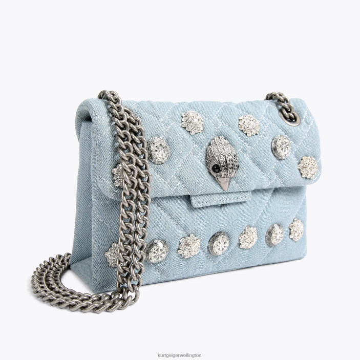 Kurt Geiger NZ - Kurt Geiger Pale Blue London Crystal Mini Kensington PZ2X90