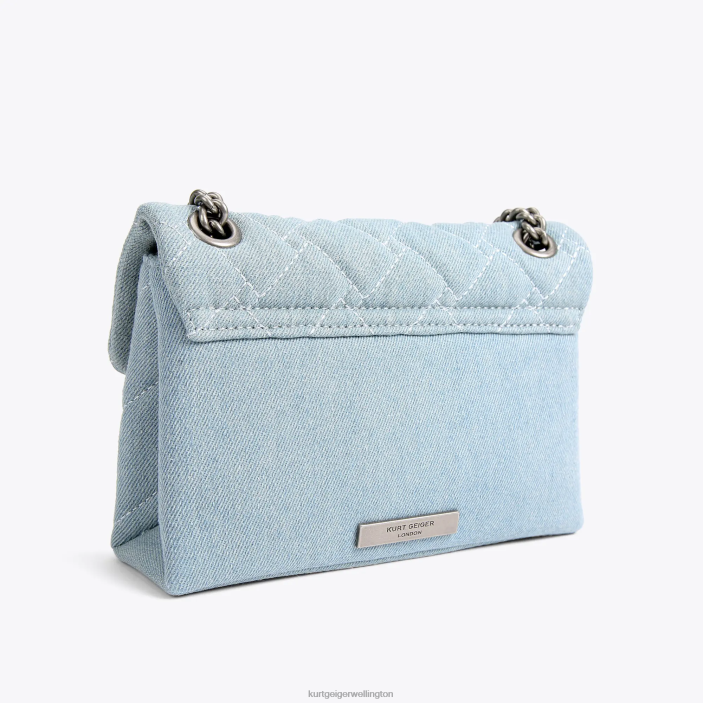 Kurt Geiger NZ - Kurt Geiger Pale Blue London Crystal Mini Kensington PZ2X90
