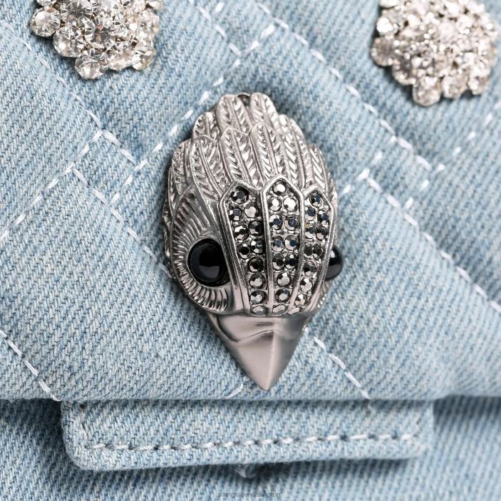 Kurt Geiger NZ - Kurt Geiger Pale Blue London Crystal Mini Kensington PZ2X90