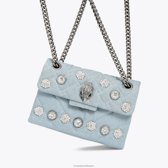 Kurt Geiger NZ - Kurt Geiger Pale Blue London Crystal Mini Kensington PZ2X90