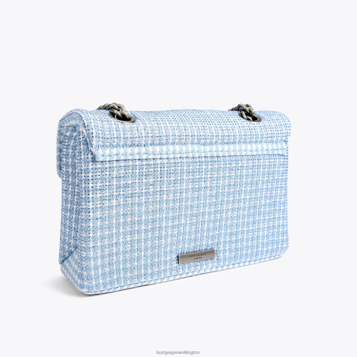 Kurt Geiger NZ - Kurt Geiger Pale Blue London Fabric Kensington Bag PZ2X83