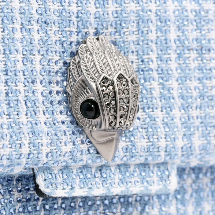 Kurt Geiger NZ - Kurt Geiger Pale Blue London Fabric Kensington Bag PZ2X83