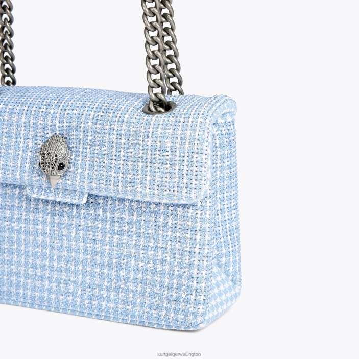 Kurt Geiger NZ - Kurt Geiger Pale Blue London Fabric Kensington Bag PZ2X83