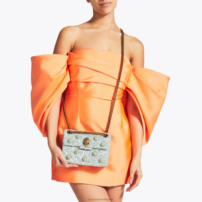 Kurt Geiger NZ - Kurt Geiger Pale Green London Mini Kensington Bag PZ2X93