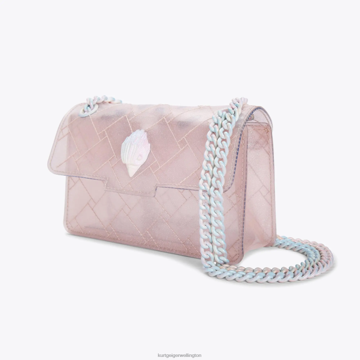 Kurt Geiger NZ - Kurt Geiger Pale Pink London Glitter Mini Kensington PZ2X66