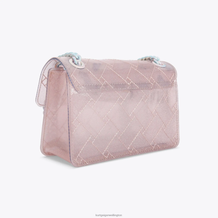 Kurt Geiger NZ - Kurt Geiger Pale Pink London Glitter Mini Kensington PZ2X66