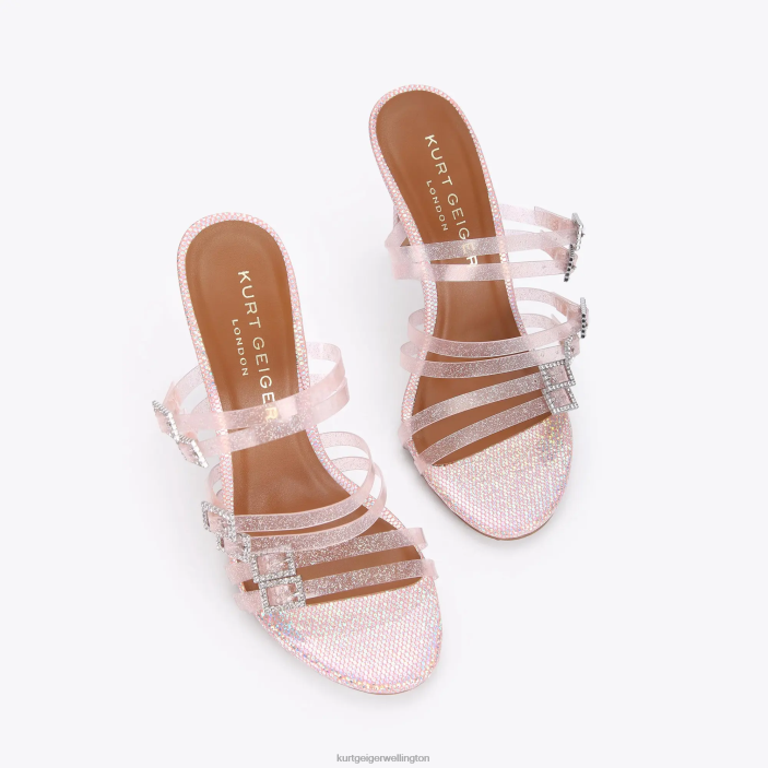 Kurt Geiger NZ - Kurt Geiger Pale Pink London Pierra Vinyl Mule PZ2X380