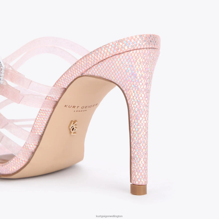 Kurt Geiger NZ - Kurt Geiger Pale Pink London Pierra Vinyl Mule PZ2X380