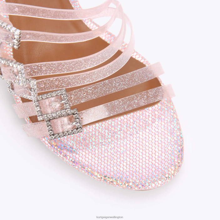 Kurt Geiger NZ - Kurt Geiger Pale Pink London Pierra Vinyl Mule PZ2X380