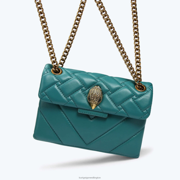 Kurt Geiger NZ - Kurt Geiger Petrol London Leather Mini Kensington PZ2X49