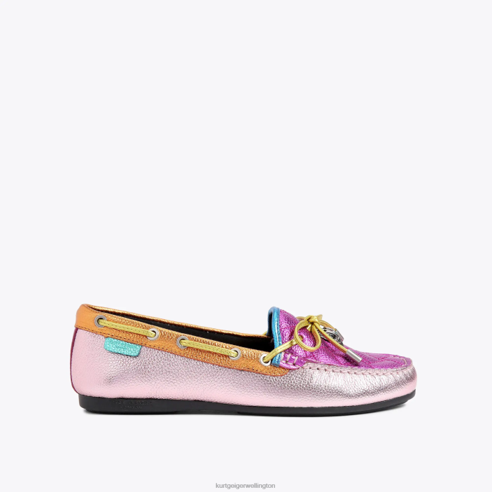 Kurt Geiger NZ - Kurt Geiger Pink Combination London Eagle Moccasin PZ2X218