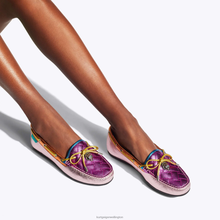 Kurt Geiger NZ - Kurt Geiger Pink Combination London Eagle Moccasin PZ2X218