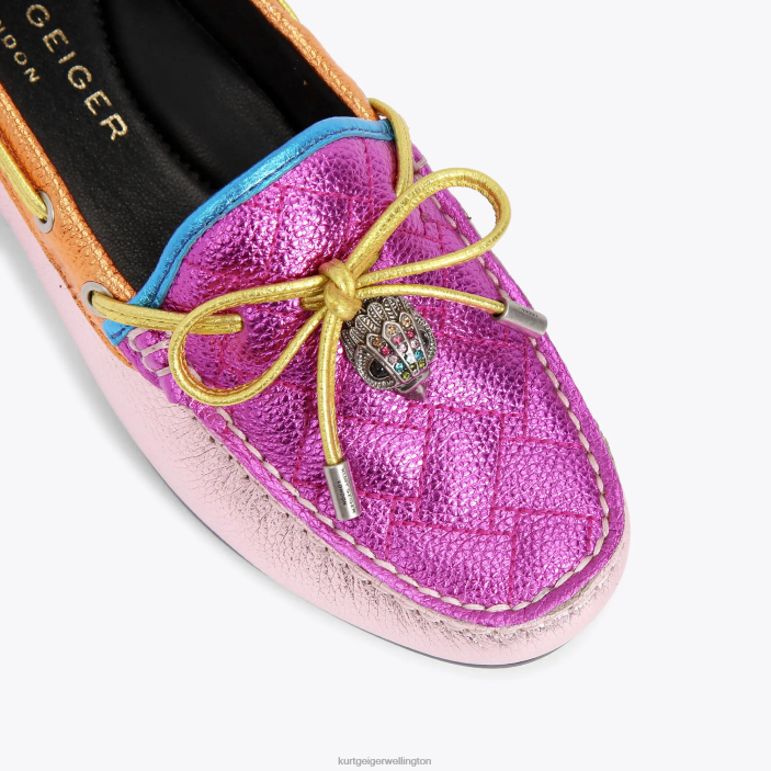 Kurt Geiger NZ - Kurt Geiger Pink Combination London Eagle Moccasin PZ2X218