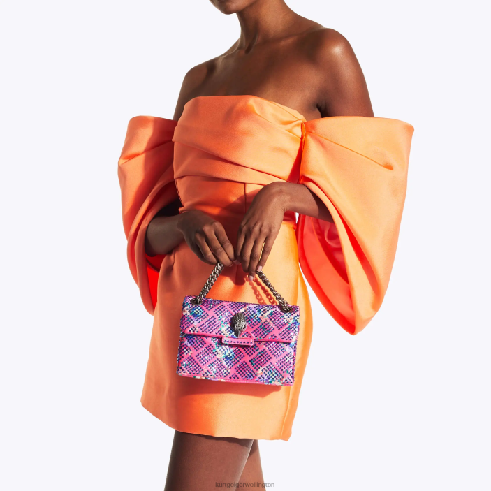 Kurt Geiger NZ - Kurt Geiger Pink Combination London Fabric Mini Kensington PZ2X36