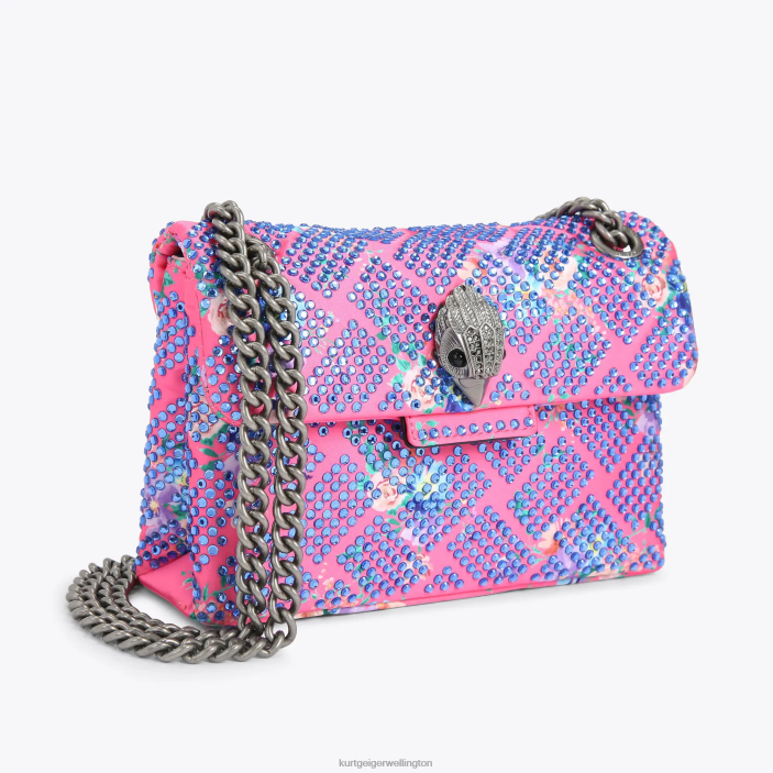 Kurt Geiger NZ - Kurt Geiger Pink Combination London Fabric Mini Kensington PZ2X36