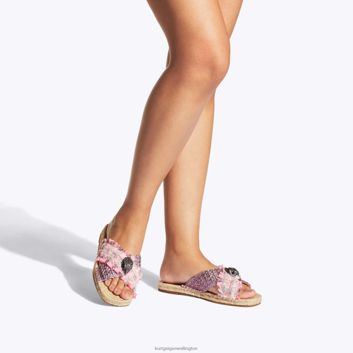 Kurt Geiger NZ - Kurt Geiger Pink Combination London Kensington Espadrille PZ2X443