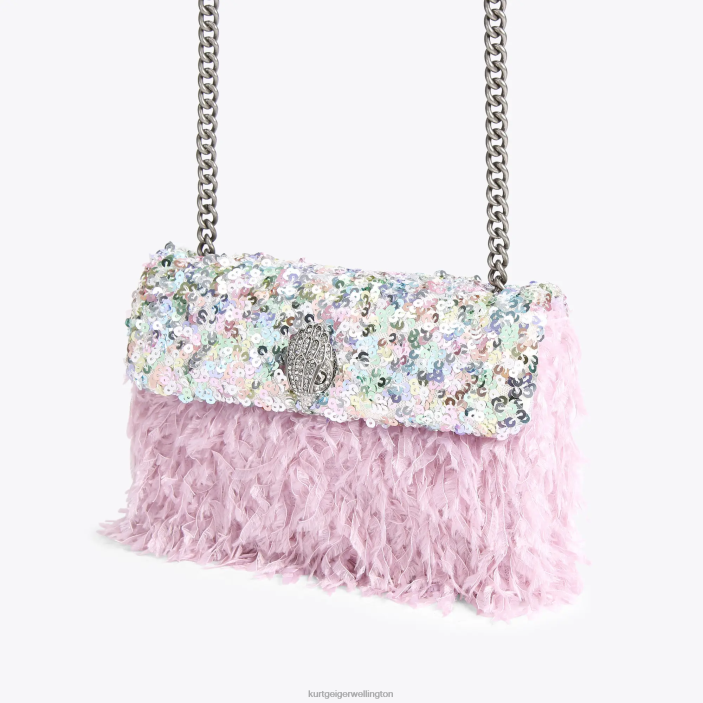 Kurt Geiger NZ - Kurt Geiger Pink Combination London Sequins Medium Kensington PZ2X43