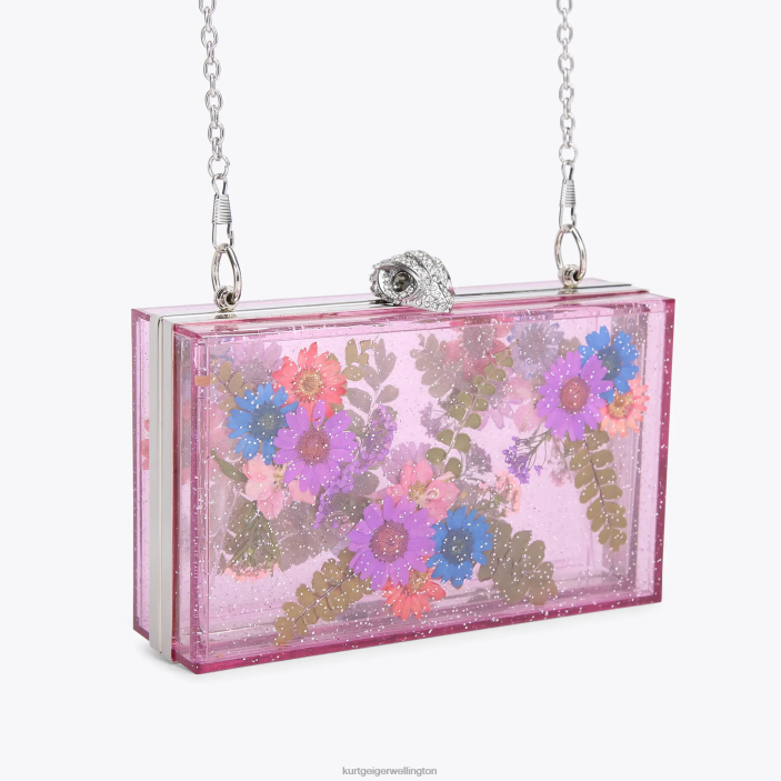 Kurt Geiger NZ - Kurt Geiger Pink London Flower Box Clutch PZ2X477