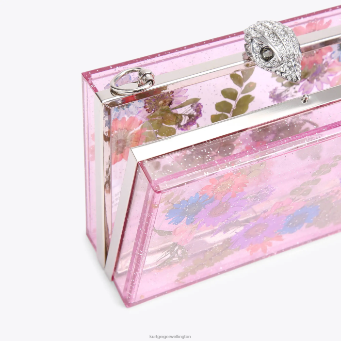Kurt Geiger NZ - Kurt Geiger Pink London Flower Box Clutch PZ2X477