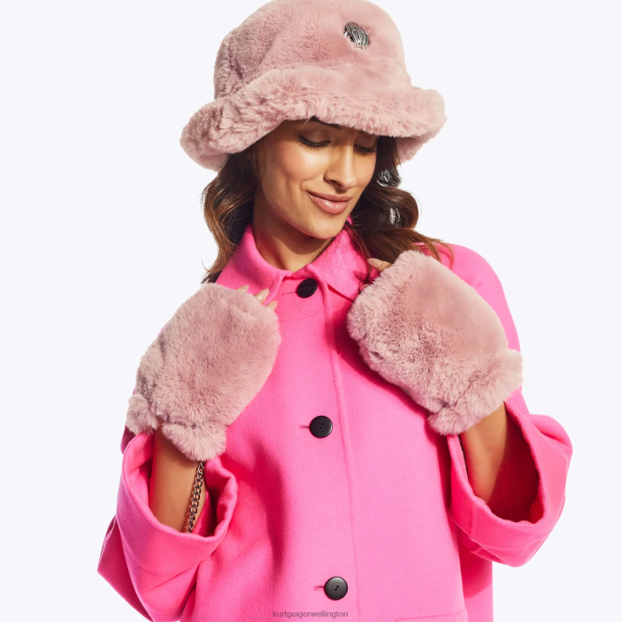 Kurt Geiger NZ - Kurt Geiger Pink London Poppy Fingerless Gloves PZ2X509