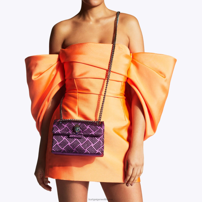 Kurt Geiger NZ - Kurt Geiger Purple London Fabric Mini Kensington PZ2X37