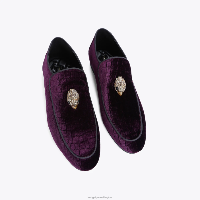Kurt Geiger NZ - Kurt Geiger Purple London Hugh Eagle Velvet PZ2X630