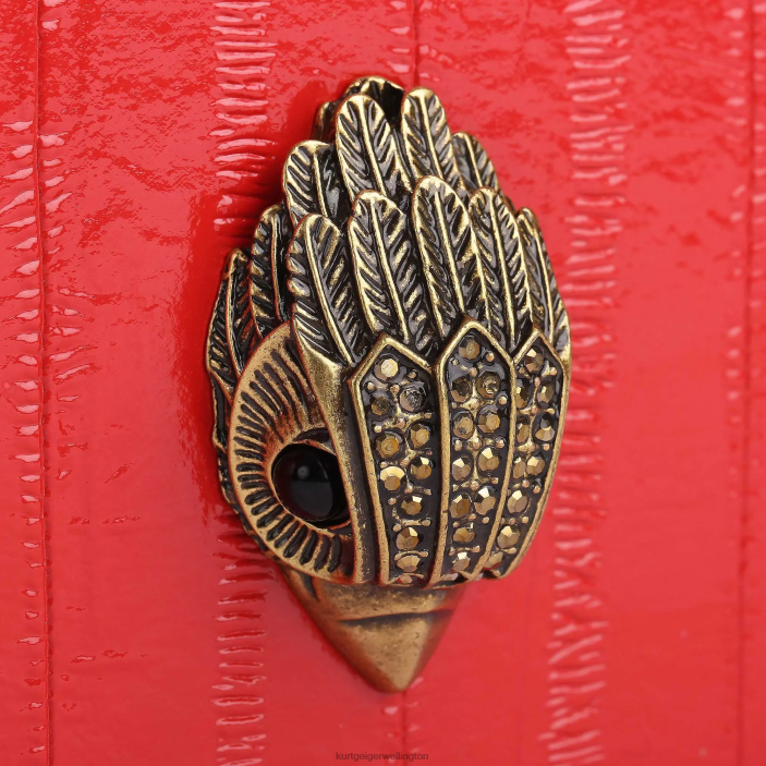 Kurt Geiger NZ - Kurt Geiger Red London Round Small Shoreditch Bag PZ2X139