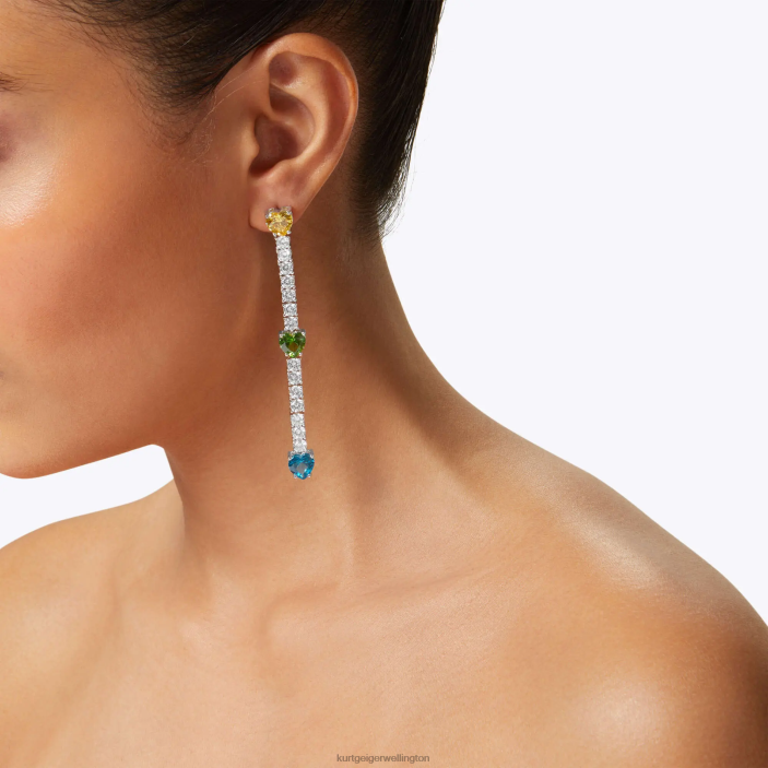 Kurt Geiger NZ - Kurt Geiger Silver Combination London Heart Linears PZ2X552