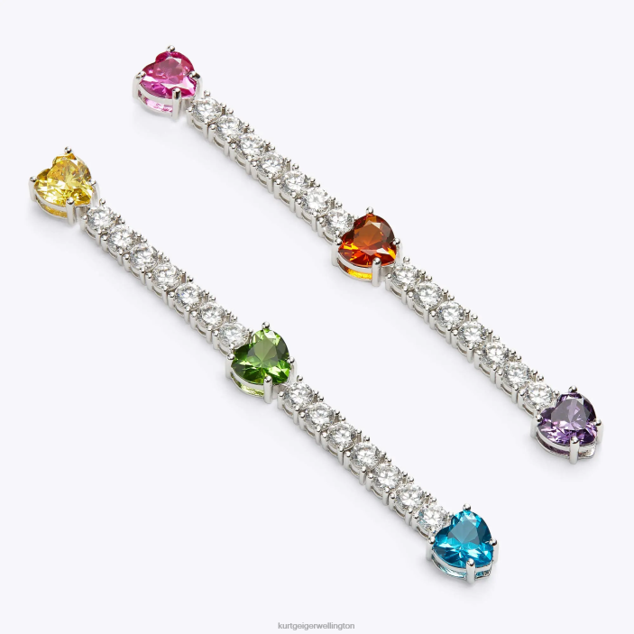 Kurt Geiger NZ - Kurt Geiger Silver Combination London Heart Linears PZ2X552