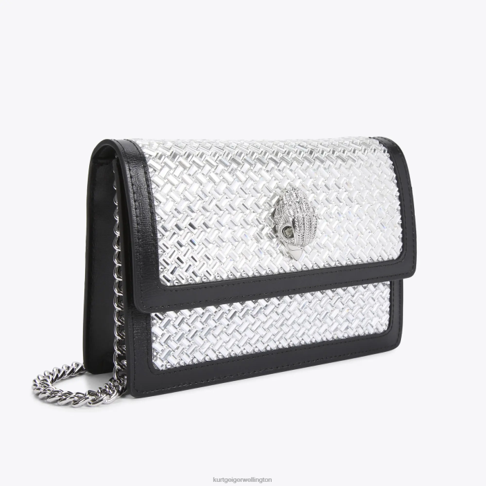 Kurt Geiger NZ - Kurt Geiger Silver Combination London Shoreditch Small Cross Body PZ2X129