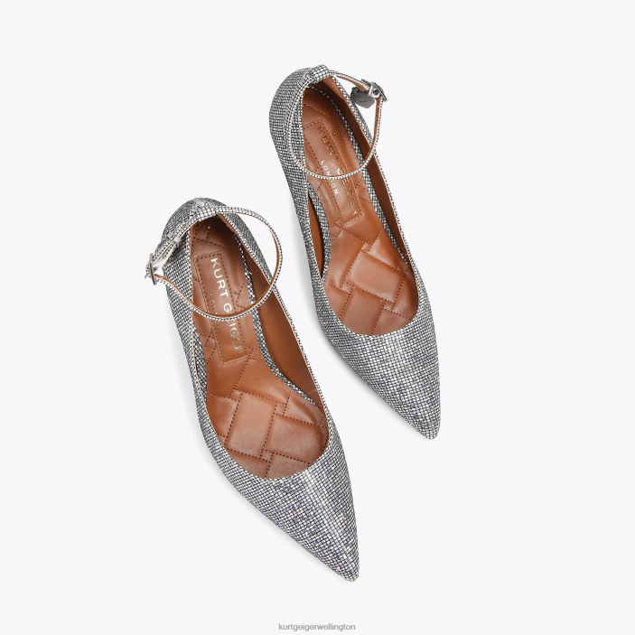 Kurt Geiger NZ - Kurt Geiger Silver Combination London Shoreditch Stiletto PZ2X419