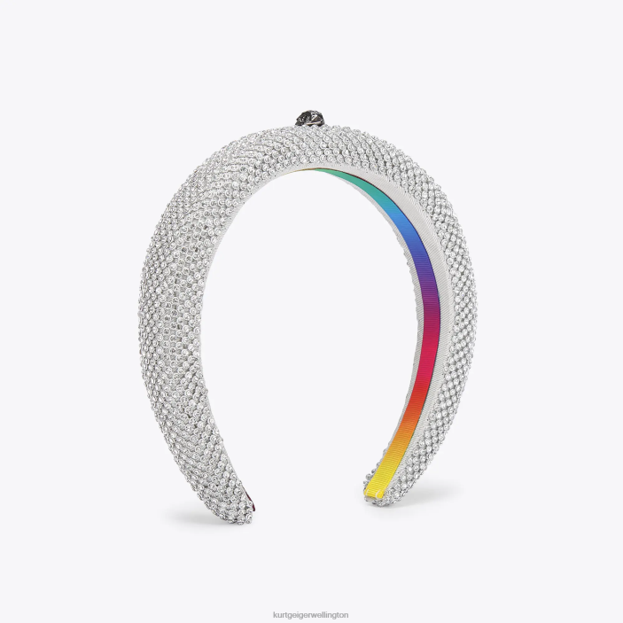Kurt Geiger NZ - Kurt Geiger Silver London Crystal Headband PZ2X516