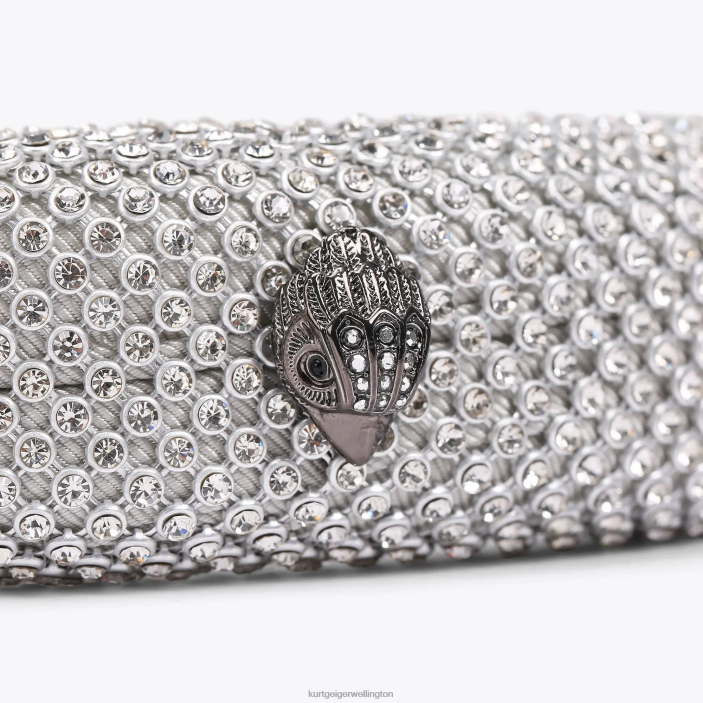 Kurt Geiger NZ - Kurt Geiger Silver London Crystal Headband PZ2X516