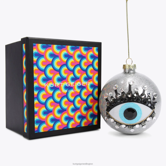 Kurt Geiger NZ - Kurt Geiger Silver London Eye Christmas Ornament PZ2X502