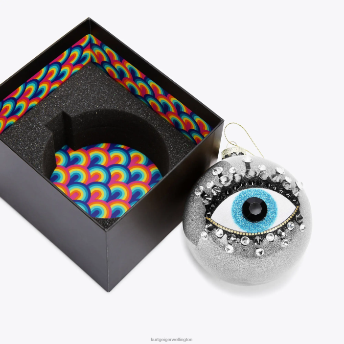 Kurt Geiger NZ - Kurt Geiger Silver London Eye Christmas Ornament PZ2X502